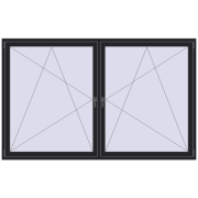 REHAU Brillant-Design 2400x1500 мм BLACK_ULTI-MATT з двох сторін