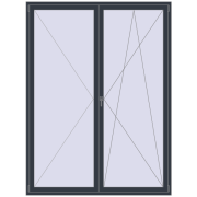 REHAU Euro 70 1800x2400 мм ANTHRACITE_GREY_STRUKTURAL з двох сторін REHAU Euro 70 1800x2400 мм ANTHRACITE_GREY_STRUKTURAL з двох сторін