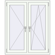 REHAU Euro 70 1000x1200 мм Білий (RAL 9016) з двох сторін