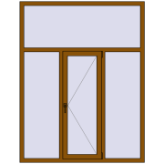 Вікна 1550x2000 мм REHAU Euro 60 GOLDEN OAK з двох сторін