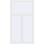 REHAU SYNEGO MD 1060x1960 мм Білий (RAL 9016) з двох сторін