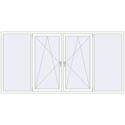 REHAU SYNEGO MD 2870x1430 мм Білий (RAL 9016) з двох сторін