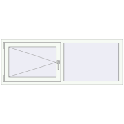 REHAU Euro 60 1600x600 мм Білий (RAL 9016) з двох сторін