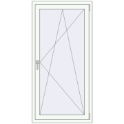 REHAU SYNEGO MD 750x1610 мм Білий (RAL 9016) з двох сторін