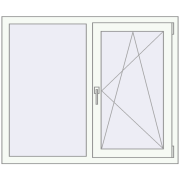 Вікна 1200x1000 мм REHAU Euro 60 Білий (RAL 9016) з двох сторін