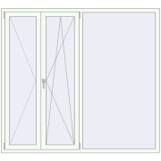 REHAU Brillant-Design 1960x1793 мм Білий (RAL 9016) з двох сторін