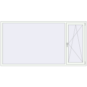 REHAU Euro 60 2500x1300 мм Білий (RAL 9016) з двох сторін REHAU Euro 60 2500x1300 мм Білий (RAL 9016) з двох сторін