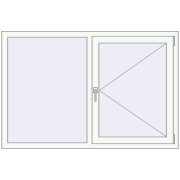 Вікна 1500x1000 мм REHAU Euro 70 Білий (RAL 9016) з двох сторін