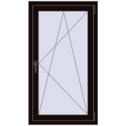 REHAU Euro 60 700x1250 мм BLACK_BROWN з двох сторін
