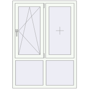 REHAU Brillant-Design 1100x1500 мм Білий (RAL 9016) з двох сторін REHAU Brillant-Design 1100x1500 мм Білий (RAL 9016) з двох сторін