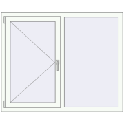 REHAU Euro 60 1350x1100 мм Білий (RAL 9016) з двох сторін