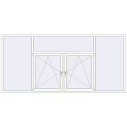 REHAU Euro 60 3100x1450 мм Білий (RAL 9016) з двох сторін REHAU Euro 60 3100x1450 мм Білий (RAL 9016) з двох сторін