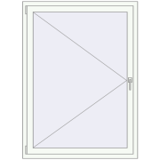 REHAU Euro 60 1100x1500 мм Білий (RAL 9016) з двох сторін REHAU Euro 60 1100x1500 мм Білий (RAL 9016) з двох сторін