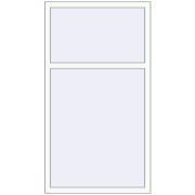 REHAU Euro 60 930x1680 мм Білий (RAL 9016) з двох сторін