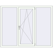 REHAU Euro 70 1660x1320 мм Білий (RAL 9016) з двох сторін