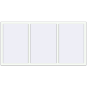 REHAU Euro 60 1960x1000 мм Білий (RAL 9016) з двох сторін