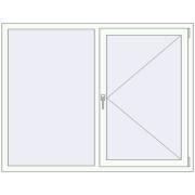REHAU Brillant-Design 1610x1250 мм Білий (RAL 9016) з двох сторін