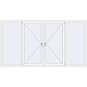 REHAU Euro 60 2750x1490 мм Білий (RAL 9016) з двох сторін