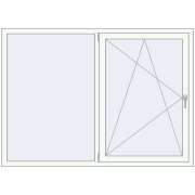 REHAU Brillant-Design 1800x1300 мм Білий (RAL 9016) з двох сторін