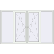 REHAU Euro 70 2540x1550 мм Білий (RAL 9016) з двох сторін
