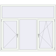 REHAU Euro 70 1900x1600 мм Білий (RAL 9016) з двох сторін