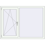 REHAU Euro 70 1450x1070 мм Білий (RAL 9016) з двох сторін