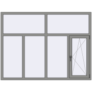 Altest Pony 375 2000x1500 мм RAL 9007 Grey aluminium з двох сторін