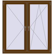 REHAU SYNEGO MD 1300x1400 мм WALNUT з двох сторін