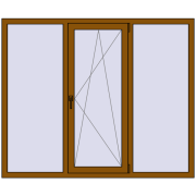 REHAU Euro 60 1750x1450 мм GOLDEN OAK з двох сторін