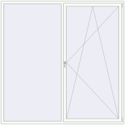 REHAU Euro 70 2400x2400 мм Білий (RAL 9016) з двох сторін REHAU Euro 70 2400x2400 мм Білий (RAL 9016) з двох сторін