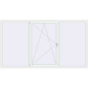 REHAU Euro 60 3000x1650 мм Білий (RAL 9016) з двох сторін