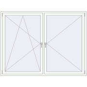 REHAU SYNEGO MD 2050x1550 мм Білий (RAL 9016) з двох сторін