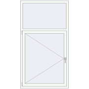 REHAU Euro 70 1050x1900 мм Білий (RAL 9016) з двох сторін