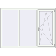 REHAU Euro 60 1900x1350 мм Білий (RAL 9016) з двох сторін