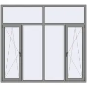 Altest Pony 375 2200x2000 мм RAL 9007 Grey aluminium з двох сторін