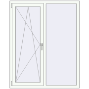 REHAU SYNEGO MD 1200x1500 мм Білий (RAL 9016) з двох сторін