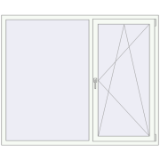 REHAU Brillant-Design 1750x1450 мм Білий (RAL 9016) з двох сторін