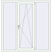 REHAU Euro 60 1440x1500 мм Білий (RAL 9016) з двох сторін