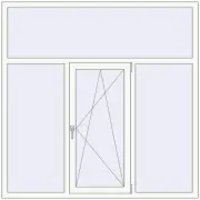 REHAU Euro 60 1750x1750 мм Білий (RAL 9016) з двох сторін