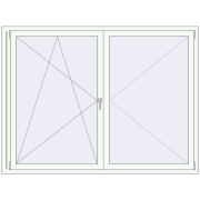 Вікна 2000x1500 мм REHAU Euro 70 Білий (RAL 9016) з двох сторін