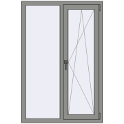 Altest Pony 375 1000x1500 мм RAL 9007 Grey aluminium з двох сторін Altest Pony 375 1000x1500 мм RAL 9007 Grey aluminium з двох сторін