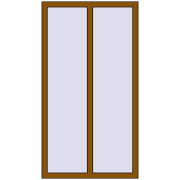 REHAU Euro 60 900x1650 мм GOLDEN OAK з двох сторін
