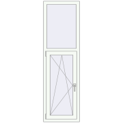 REHAU Euro 70 550x1850 мм Білий (RAL 9016) з двох сторін REHAU Euro 70 550x1850 мм Білий (RAL 9016) з двох сторін