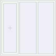 Вікна 1800x1800 мм REHAU Euro 60 Білий (RAL 9016) з двох сторін