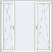 REHAU Brillant-Design 1800x1800 мм Білий (RAL 9016) з двох сторін