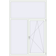 REHAU SYNEGO MD 1550x2300 мм Білий (RAL 9016) з двох сторін