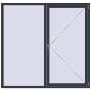REHAU Brillant-Design 1800x1730 мм ANTHRACITE_GREY_STRUKTURAL з двох сторін