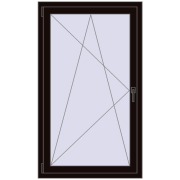 REHAU Euro 60 850x1440 мм BLACK_BROWN з двох сторін