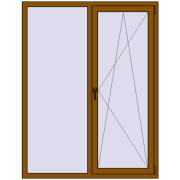REHAU SYNEGO MD 1350x1750 мм GOLDEN OAK з двох сторін REHAU SYNEGO MD 1350x1750 мм GOLDEN OAK з двох сторін