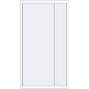 REHAU Euro 60 1115x2000 мм Білий (RAL 9016) з двох сторін